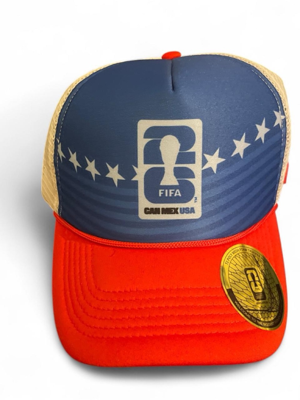 FIFA Campex USA Trucker Hat in Navy, Red & White